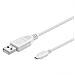 Cavo USB 2.0 A / Micro B 0.3 m Bianco OEM - Foto miniatura 1