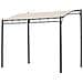 Gazebo Pergola A Parete 3 X 4 In Metallo Nero Con Telo Beige Per Esterno E Giardino Pergolato Veranda - Foto miniatura 1
