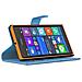 Custodia Compatibile Con Nokia Lumia 730 In Pastello Blu - Coperchio Protettiva Con Chiusura Magnetica, Funzione Stand E Tasca Per Le Carte - Foto miniatura 3
