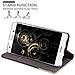 Custodia Compatibile Con Huawei P8 Lite 2015 In Antracite Oro - Coperchio Protettiva Con Chiusura Magnetica, Funzione Stand E Tasca Per Le Carte - Foto miniatura 6