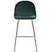 Set Di 2 Sedie Da Bar In Velluto Verde E Gambe Oro Arcola - Foto miniatura 9