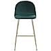 Set Di 2 Sedie Da Bar In Velluto Verde E Gambe Oro Arcola - Foto miniatura 6