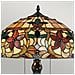 Lampada Da Tavolo Tiffany A 2 Luci Vintage Bronzo, E27 - Foto miniatura 2