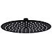 Testa Doccia a Pioggia in Acciaio Inox 25 cm Rotonda Nera - Foto miniatura 1