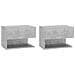 Comodini a Muro 2pz Grigio Cemento in Legno Multistrato - Foto miniatura 1