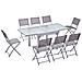 Tavolo Da Giardino Allungabile 8 Posti Con 8 Sedie In Alluminio Molvina - Foto miniatura 1