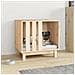 Casetta Per Cani 60x45x57 Cm In Legno Massello Di Pino - Foto miniatura 1
