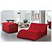 Letto Pieghevole Annabella, Pouf Trasformabile In Letto Matrimoniale, 100% Made In Italy, Pouf Trasformabile In Una Chaise Longue In Ecopelle, Cm 100x200h70, Rosso - Foto miniatura 1