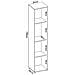 Armadio Multiuso Lagalb, Mobile Multifunzione Portascope, Armadio Alto Multiuso A 1 Anta, 39x35h190 Cm, Bianco - Foto miniatura 3