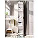 Armadio Multiuso Lagalb, Mobile Multifunzione Portascope, Armadio Alto Multiuso A 1 Anta, 39x35h190 Cm, Bianco - Foto miniatura 4