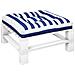 Cuscino Per Pallet Strisce Bianche E Blu 80x80x12 Cm In Tessuto - Foto miniatura 3