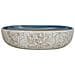 Lavabo Da Appoggio Sabbia E Blu Ovale 59x40x14 Cm Ceramica - Foto miniatura 3