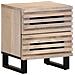 Comodino 40x34x46 cm in Legno Massello di Mango Sbiancato - Foto miniatura 1