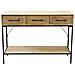 Mobile Credenza Da Ingresso Con Struttura In Legno E Metallo Con 3 Cassetti E Ripiano Inferiore Linea Industrial - Foto miniatura 2