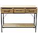 Mobile Credenza Da Ingresso Con Struttura In Legno E Metallo Con 3 Cassetti E Ripiano Inferiore Linea Industrial - Foto miniatura 7