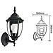 Lanterna Da Giardino Lampada A Parete Nera Applique Per Esterno Stile Antico - Foto miniatura 1