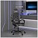 Sedia da Gaming Girevole Nera e Grigia in Similpelle - Foto miniatura 3