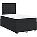 Giroletto A Molle Con Materasso Nero 120x190 Cm In Similpelle - Foto miniatura 3