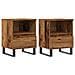 Comodini 2pz Legno Antico 40x35x50 Cm In Legno Multistrato - Foto miniatura 2