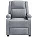 Poltrona Reclinabile In Tessuto Grigio Chiaro - Foto miniatura 3