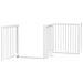 Cancello Cani Porta Pieghevole Bianco 6 Pannelli 480 cm Pioppo - Foto miniatura 4