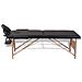 Lusso Casadino -  Lettino Pieghevole Da Massaggio Nero 2 Zone Con Telaio Legno - Foto miniatura 8