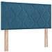 Testiera  Design a Blocchi a Diamante Blu Scuro 100 cm Velluto - Foto miniatura 1