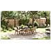 Set da Pranzo per Giardino 7 Pezzi Beige in Polyrattan - Foto miniatura 5