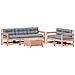 Set Divani Giardino 6 pz con Cuscini Legno Massello di Douglas - Foto miniatura 1