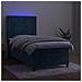 Letto a Molle con Materasso e LED Blu Scuro 100x200 cm - Foto miniatura 3