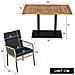 Set Tavolo Da Pranzo E Sedie Da 5 Pezzi, Per 4 Persone, Piano Del Tavolo In Legno Massello Di Acacia, Sedie Con Rivestimento In Rattan Pe - Foto miniatura 4