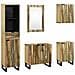 Set di mobili per il bagno 5 pcs Marrone 38 x 33 x 160 cm - Foto miniatura 1