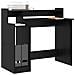Scrivania Rovere nero 97 x 45 x 90 cm Legno multistrato - Foto miniatura 3