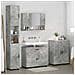 Set di mobili per il bagno con cassetto 4 pcs Grigio cemento - Foto miniatura 4