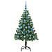 Albero di Natale con 150 LED con supporto Verde 150 cm PVC - Foto miniatura 4