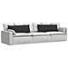 Cuscini da Divano 2 pcs Nero 120 x 40 cm Tessuto - Foto miniatura 3