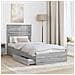 Letto con Contenitore con testiera Grigio Sonoma 90 x 190 cm - Foto miniatura 3