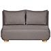 Divano Letto 2 Posti Abisko Lino Sintetico Grigio Scuro - Foto miniatura 2
