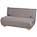 Divano Letto 2 Posti Abisko Lino Sintetico Grigio Scuro - Foto miniatura 3