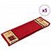 Tappetini per Scale Autoadesivi 5pz 65x21x4 cm Rossi - Foto miniatura 1