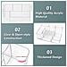Scatola Portaoggetti Multifunzionale Per Nail Art - Organizer Trasparente In Plastica Pc Con Scomparti Multipli Transparent+black - Foto miniatura 6