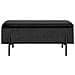 Panchina Watford In Velluto Nero Con Vano Contenitore, 95 Cm - Foto miniatura 1