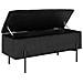 Panchina Watford In Velluto Nero Con Vano Contenitore, 95 Cm - Foto miniatura 3