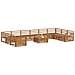 Set divani 11 pcs Naturale Legno di Acacia Massello - Foto miniatura 3