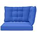Cuscino per divano da esterno 3 pcs Blu Reale Poliestere - Foto miniatura 6