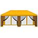 Gazebo con pareti laterali 6 x 3 m Giallo Poliestere e Acciaio - Foto miniatura 3