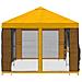 Gazebo con pareti laterali 6 x 3 m Giallo Poliestere e Acciaio - Foto miniatura 4