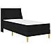 Struttura letto con materasso Nero 90 x 200 cm Poliestere - Foto miniatura 3