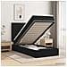 Letto Ottomano con Materasso e LED Nero 80 x 200 cm Tessuto - Foto miniatura 2
