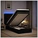 Letto Ottomano con Materasso e LED Nero 80 x 200 cm Tessuto - Foto miniatura 4